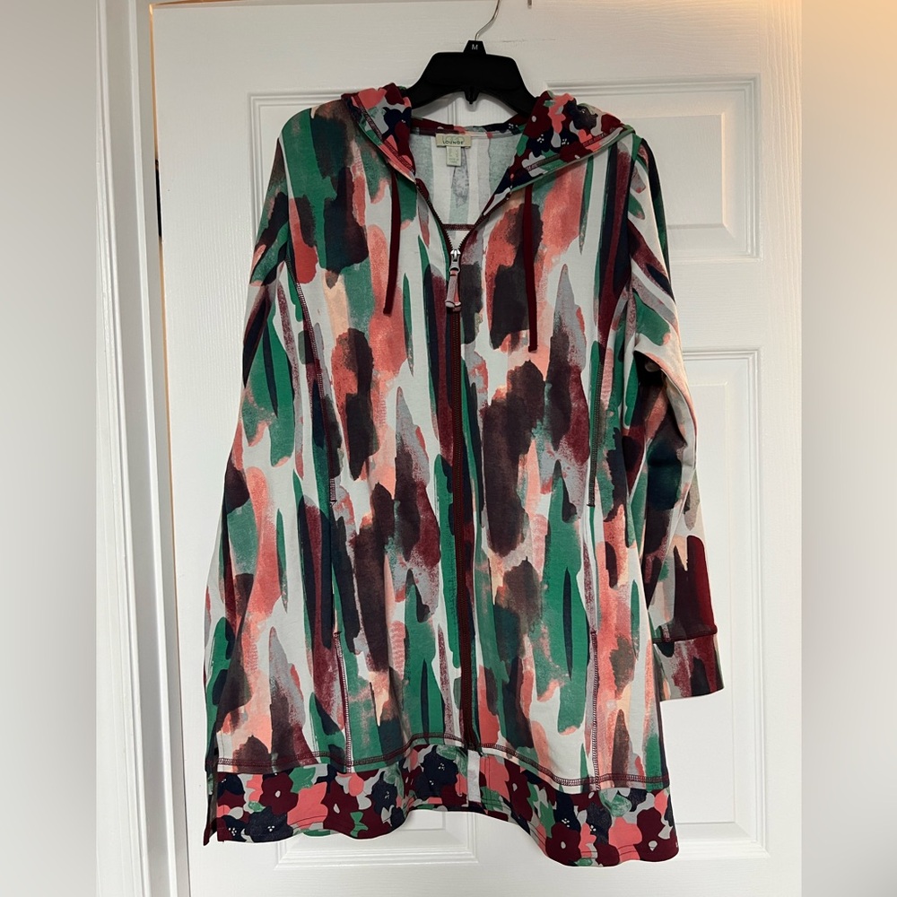 LOGO by Lori Goldstein Multicolor Hooded Sweatshirt